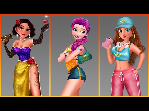 Frozen: Disney Princesses Glow Up - Tiktok Cartoon Art