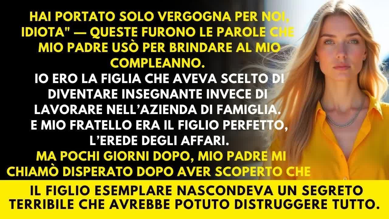 «Hai portato solo vergogna per noi, idiota», brindò mio padre al mio compleanno