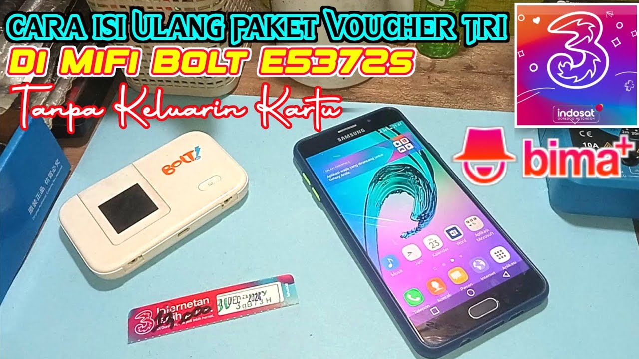 Cara Mengisi Paket Voucher Tri Ke Modem Wifi Bolt E5372s | Tanpa Mengeluarin KartuNya