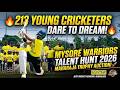 Mysore Warriors Talent Hunt Draws 213 Players for Maharaja Trophy 2026 Auction