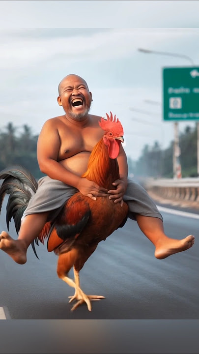 Lucu ayah dan ayam sedang jalan jalan 🤣🤣 #lucu #kocak #funny #ngakak #chicken #cute #trending #viral