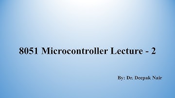 8051 Lecture 2