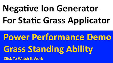 Negative Ion Generator Demonstration of Powerful High Voltage 15 KV DC Static Field Static Grass