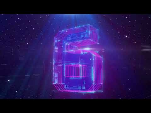 Neon 3D Countdown Timer 10 To 0 With Sound Effects | No Copyright | Free To Use