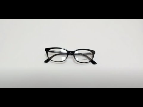 Prada Eyeglasses Model- VPR13V-F Color-1AB-1O1 Black/Silver-Logo - YouTube