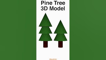Pine Tree 3D Model #shorts
