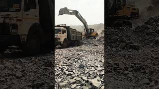 Loading stones into a Jasb truck in the mountains#jcb #jcbvideo#automobile #viral #shorts #viral