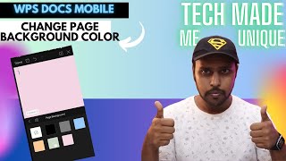 How to change page background color in wps office docs mobile