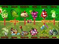 PvZ 2 Gameplay  - Recently Updated Plants Evolution WEAK Vs STRONG - Plant vs Plant