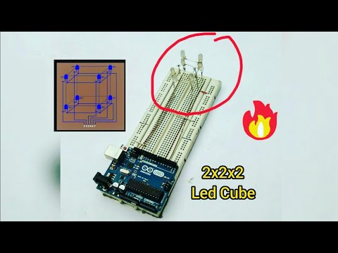 How to make 2x2x2 Led Cube with Arduino uno very easy 