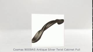 Cosmas Antique Silver Twist Cabinet Pull