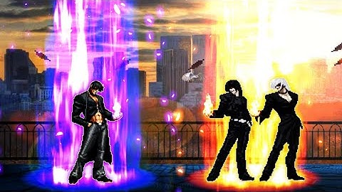 Super Iori Yagami FEN VS. 2022 Element Kyo and 2022 Element Iori [KOF MUGEN]
