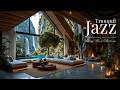 Tranquil Forest View Room With Jazz Soft Piano Gentle Water Sounds To Relax Deeply 