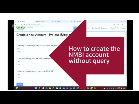 Nmbi Pin Example Image How to create the NMBI account without query - YouTube