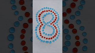 Number 8 | Learn Counting with Water Drops 💙❤️ | #Shorts