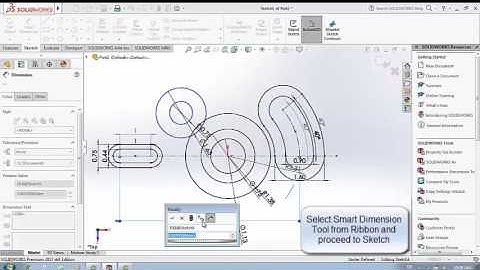 Use of Circle, Arc, Slot, Straight slot and Tangent tools [SolidWorks2017(C3 Practical 3)]