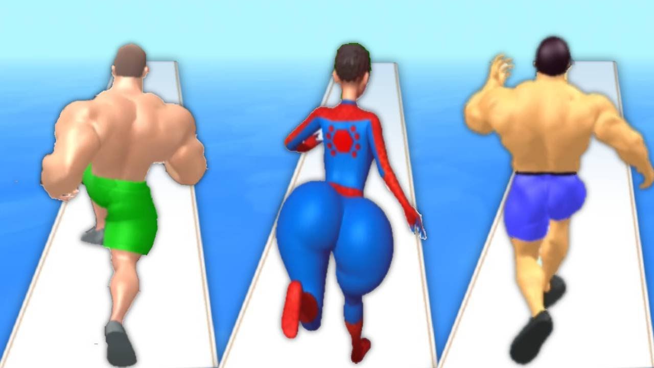 MUSCLE RUSH vs TWERK RACE 3D vs MUSCLE RUN 3D -Triple Game