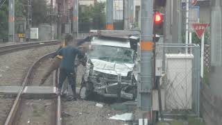 【Railroad crossing Accident Report】Odakyu Rlectric Railway Ltd.Exp.Romance Car ENOSHIMA No.1