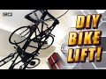 How To Build A Swing Down Bicycle Storage Lift (Free Plans!)