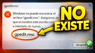 Como Habilitar GPEDIT.MSC en Windows 11 / Windows no puede encontrar el archivo Gpedit SOLUCION