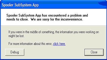 How to Solve Spooler Subsystem App Has Encountered a Problem