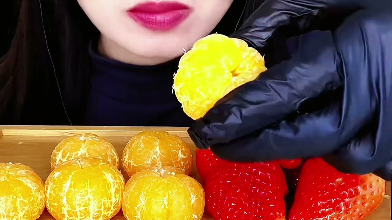 沉浸式草莓🍓糖橙吃播ASMR 超诱人美食触发