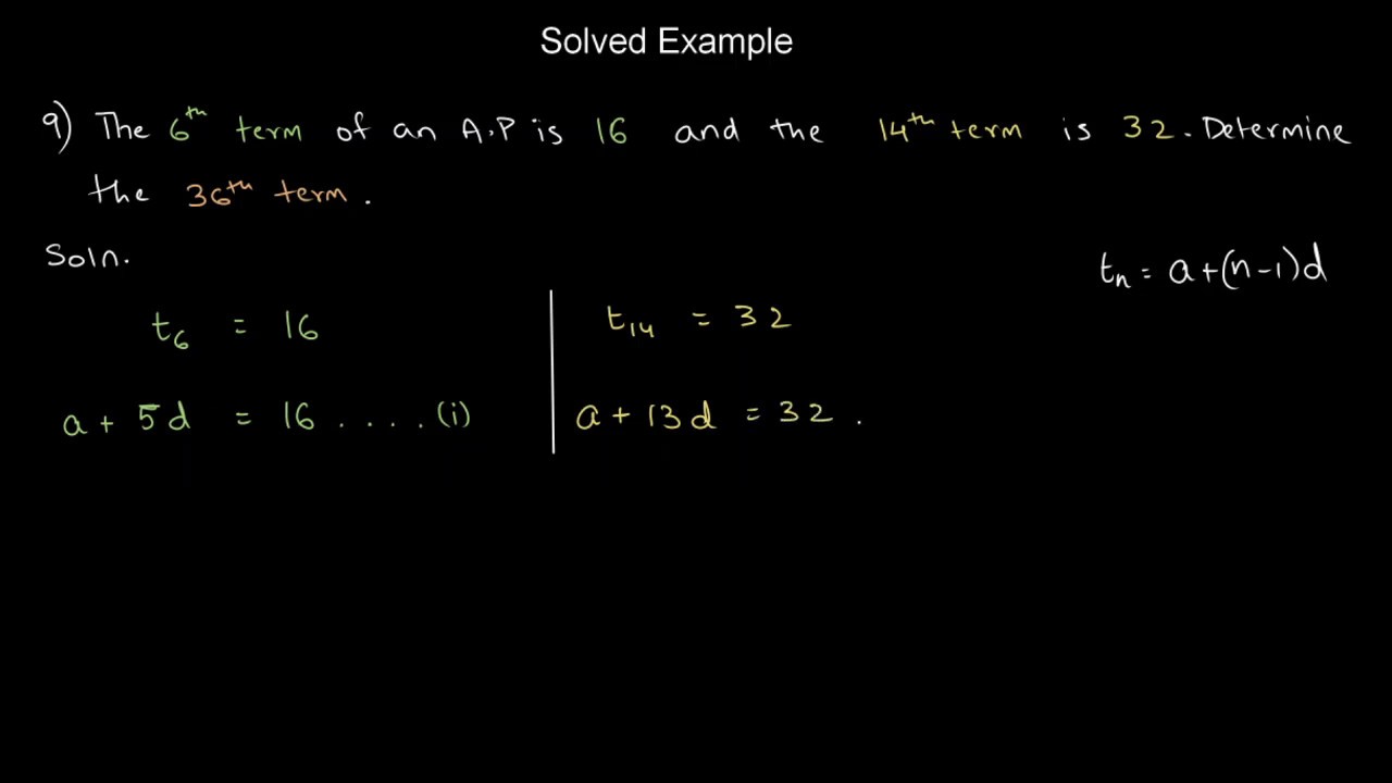 ICSE Class 10 | Arithmetic Progression - Lecture 11 | Solved Example 9 ...