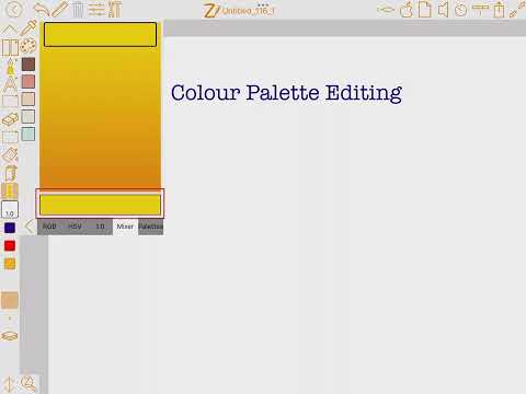 Colour palette Editing