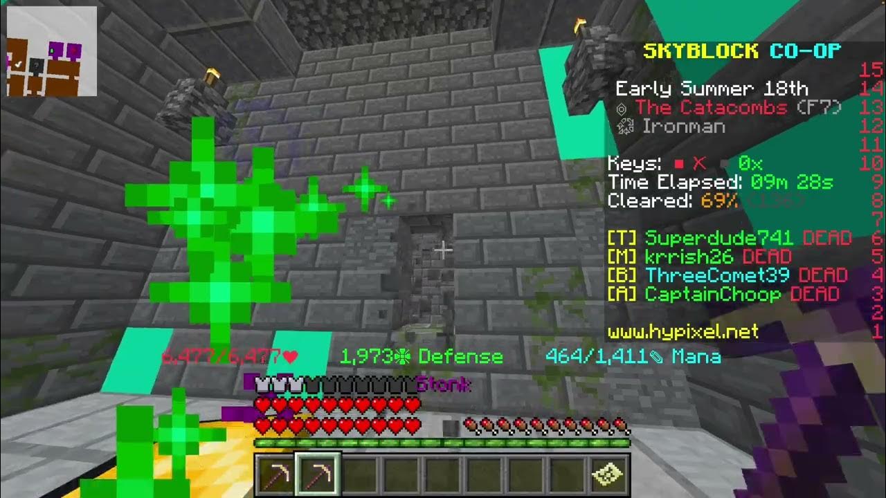 How to skip Creeper puzzle hypixel skyblock YouTube