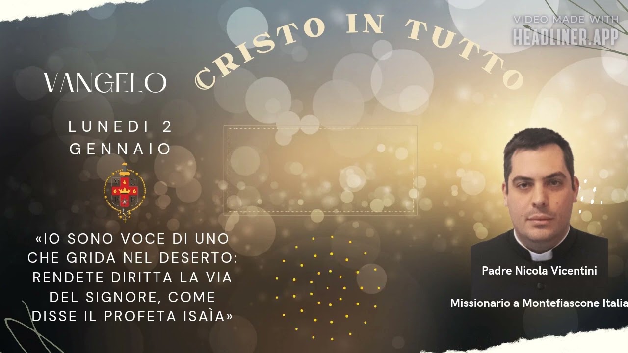 Vangelo Lunedì 2 gennaio 2023. Secondo Giovanni Gv 1,19-28 Dopo di me verrà uno che è prima di me.