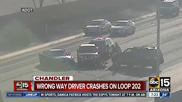 Wrong-way crash reported on Loop 202 Santan