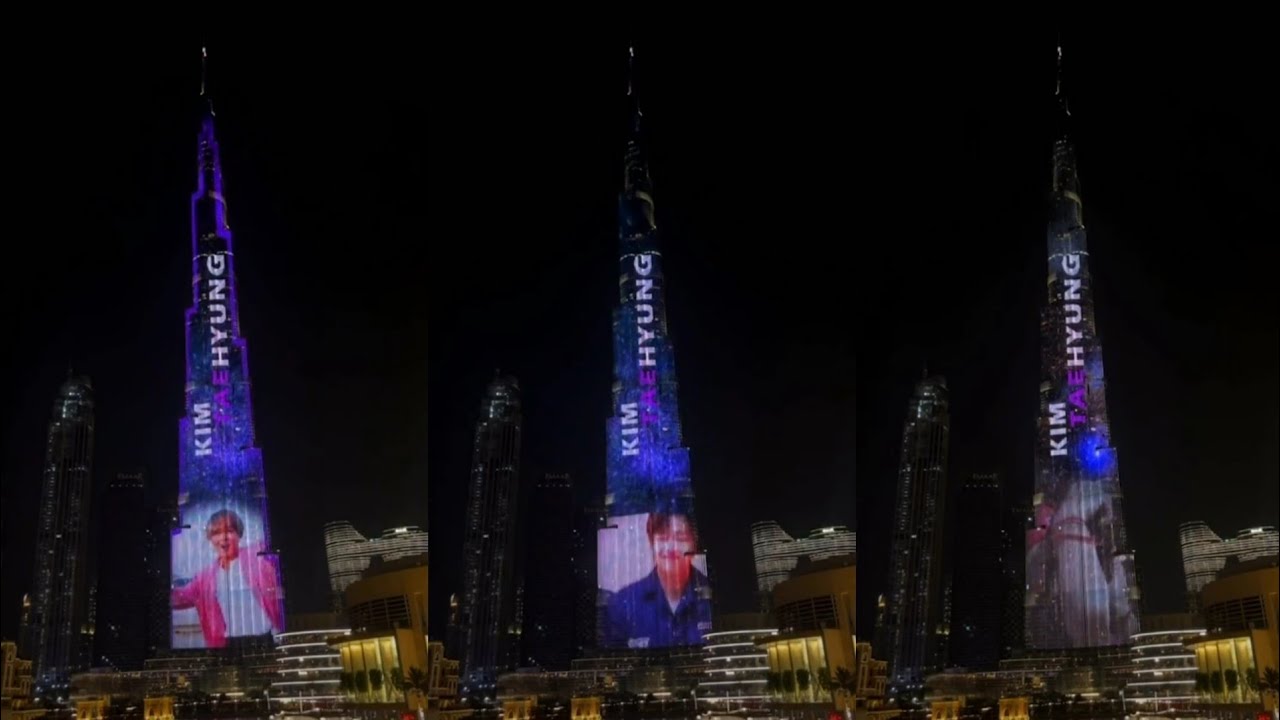 Kim Taehyung Burj Khalifa Birthday Ad 2021 - YouTube