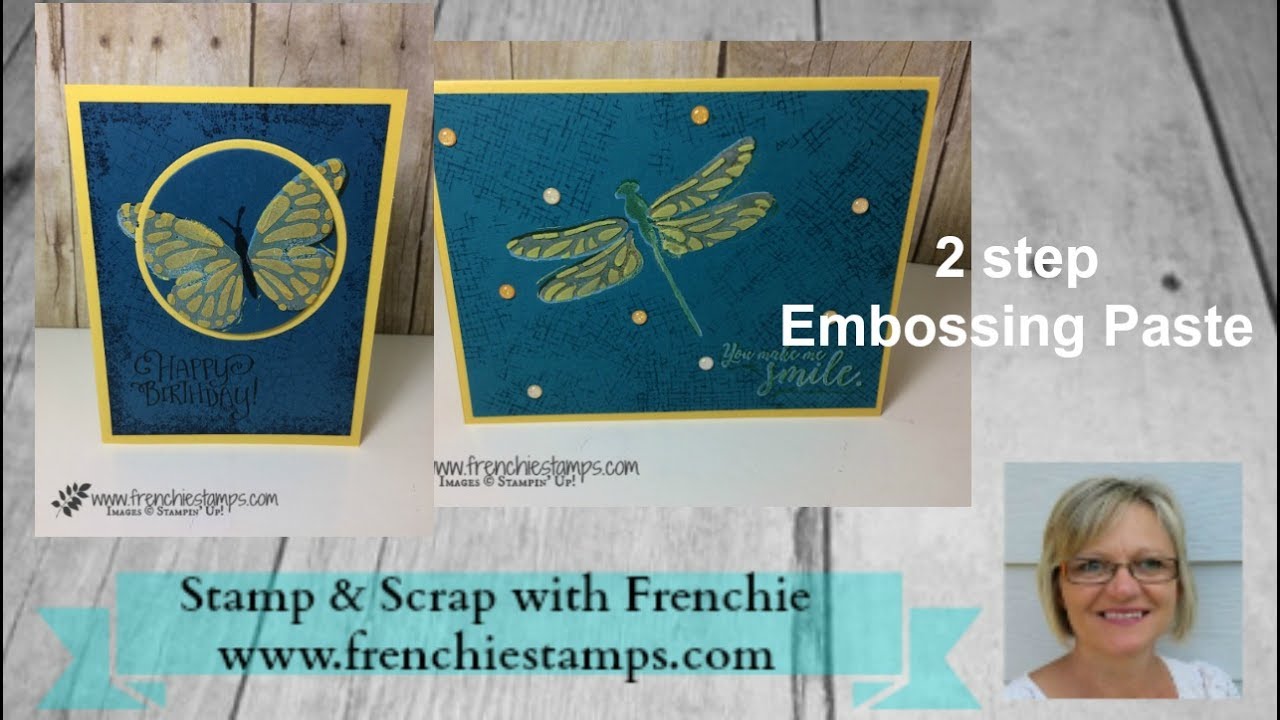 2 step embossing paste - YouTube