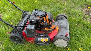 Putting gas into lawn mower oil! GONE WRONG