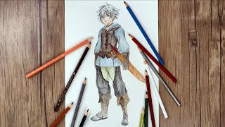 How to Draw a Swordsman Anime with Colored Pencils | Drawing Step by Step screenshot 1