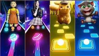 Squid game -Black pink -Pikachu -Talking Tom -Dancing road Vs Tiles hop screenshot 5