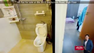 High floor 4-Room HDB for Sale Blk 351D Anchorvale Road!