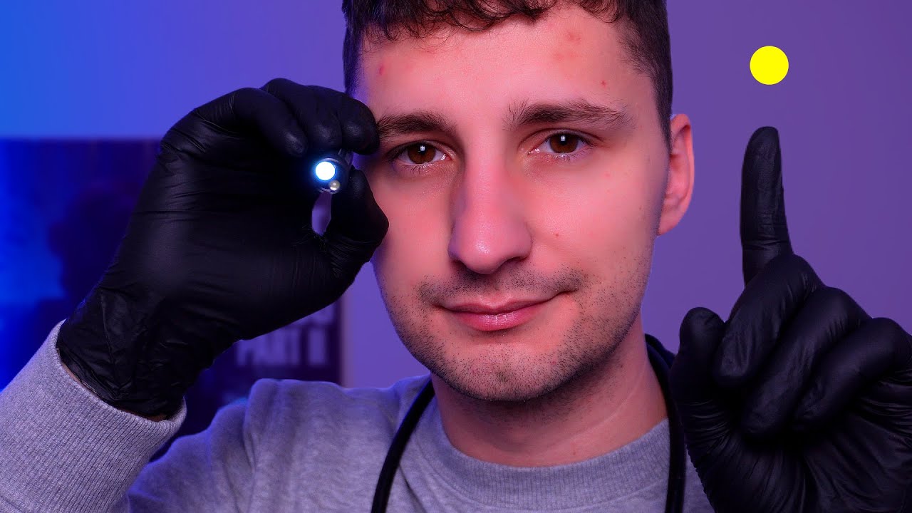 ASMR po polsku 🇵🇱 - Coroczne Badania Kontrolne | badanie nerwu czaszkowego, wzrok, słuch, serce