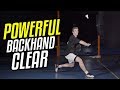 How to Play a POWERFUL Backhand Clear - Better Badminton Tips featuring Tobias Wadenka