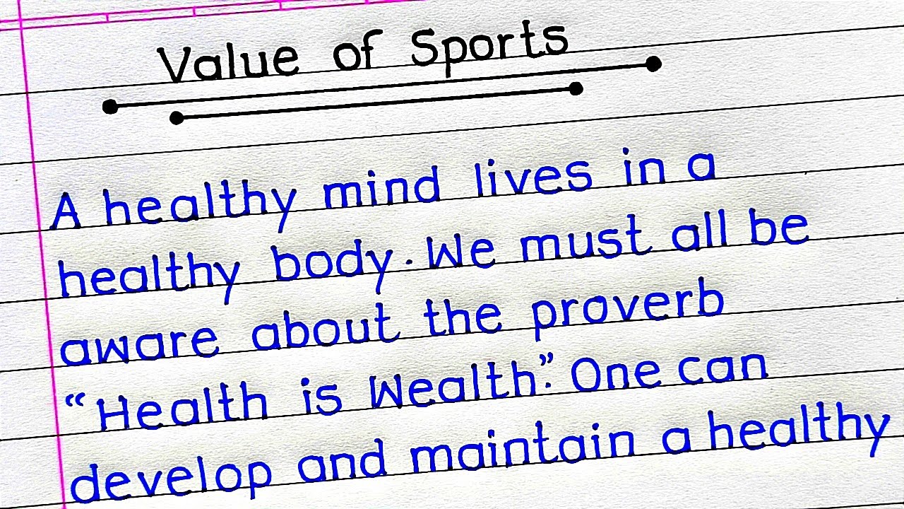 Essay on Value of Sports and Games | Importance of Sports and Games ...