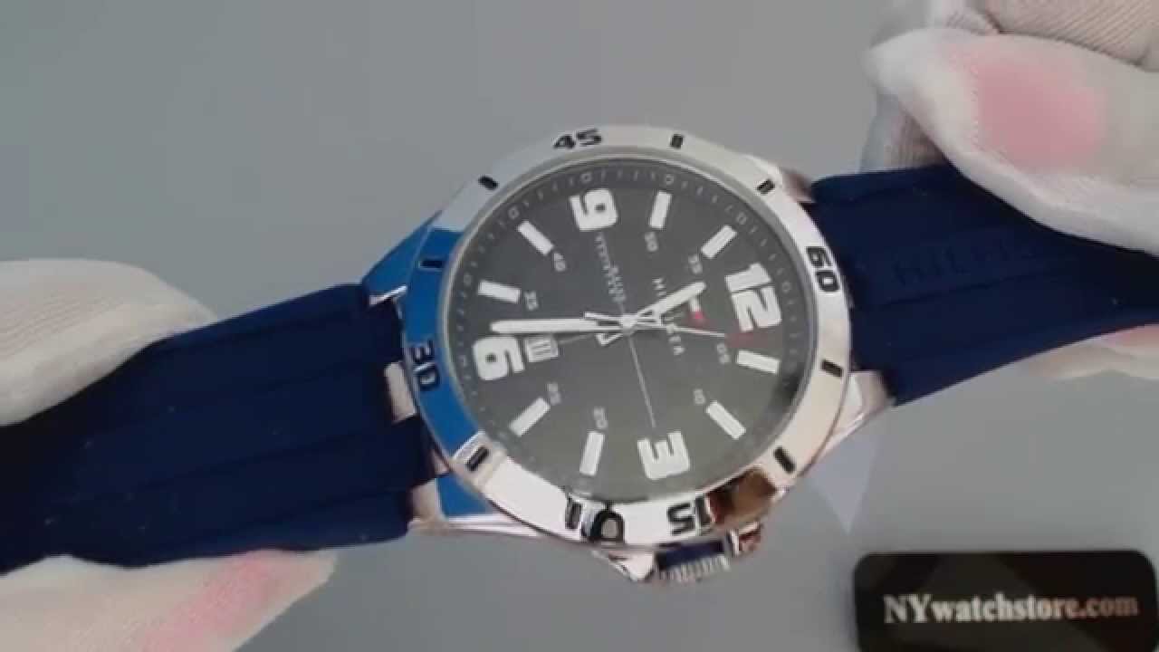 tommy hilfiger watches blue silicone