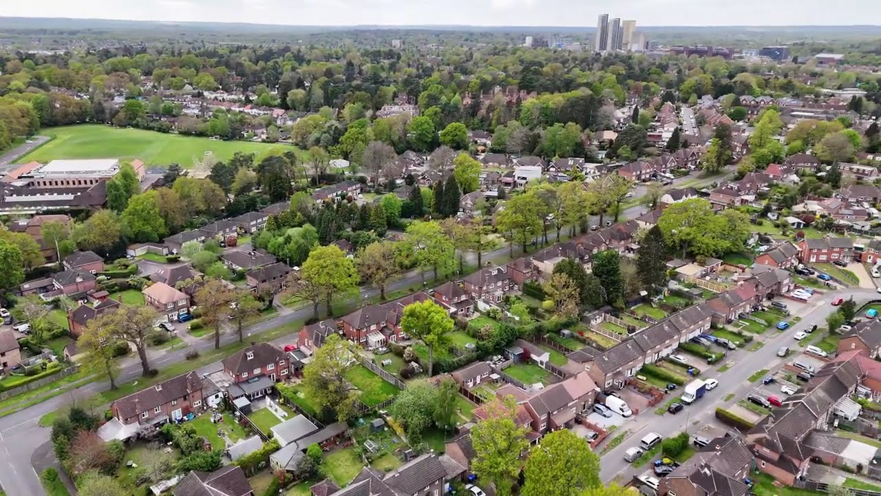 Maybury, Woking, Surrey UK - DJI MAVIC Air 3 4K Drone Aerial View 2 -:Cinematic