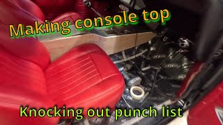 Over the fender Garage episode 26 Finishing punch list and start custom console upholstery.