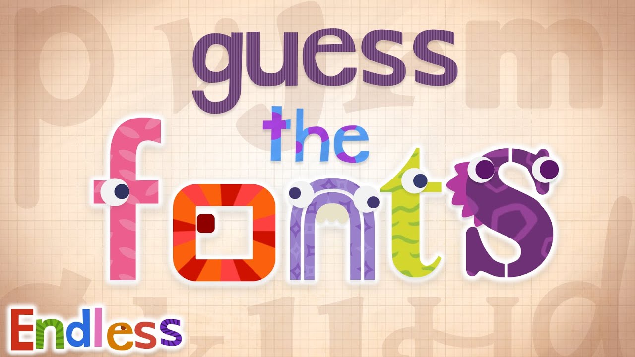 Endless Letters but each letter is in a different font  (parody)