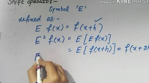 Shifting, forward ,backward, Central and averaging operator