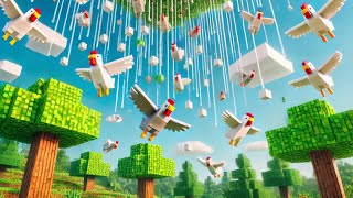 Minecraft Raining chickens