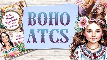🌼 How I Created 4 Boho ATCs of Sweet Little Souls with Dreams & Goals