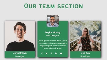 Animated Profile Card Using HTML and CSS only | Crate Our Team Section using HTML & CSS only