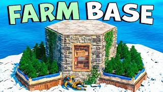 The Aztec. Circle Farm Base with a SHELL - DOUBLE BUNKER - Mini COMPOUND - rust base design
