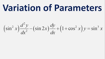 Differential Equation Variation of Parameters: sin^2(x)y